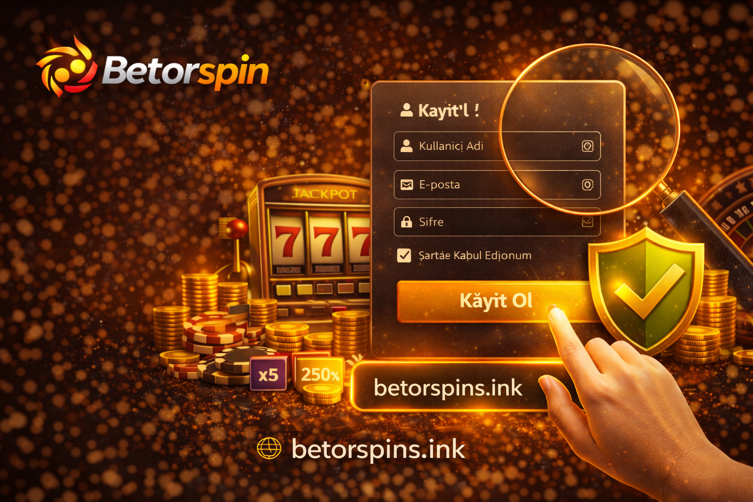 Betorspin Kayıt İşlemleri